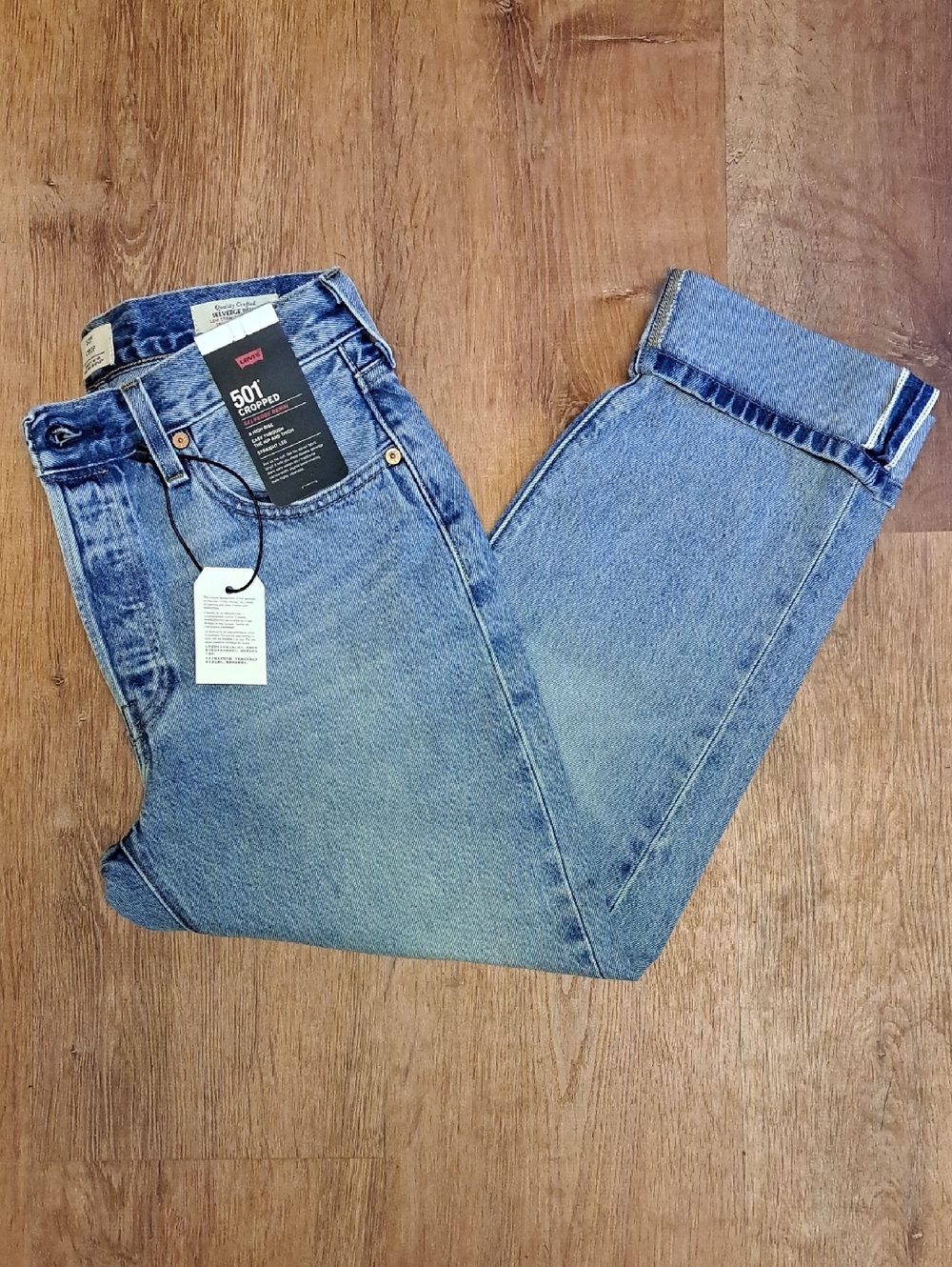 Levi's Selvedge 501 Crop Womens Jeans‎ Size 28 NWT
